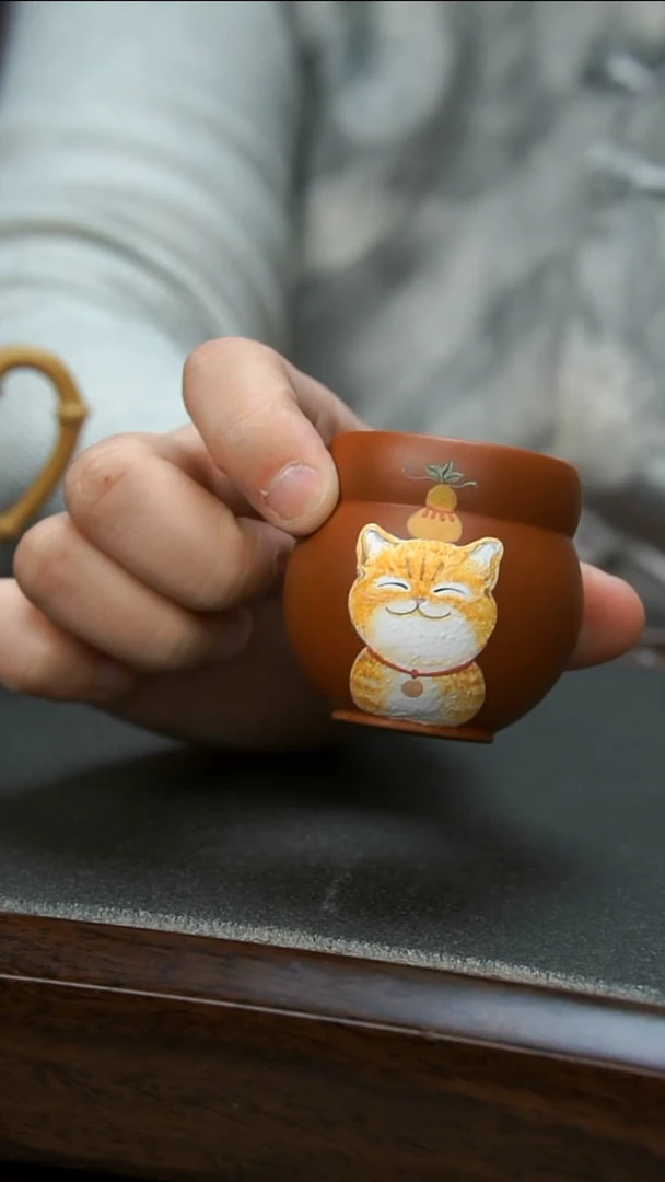 【闪购商品】紫砂茶壶猫咪葫芦杯