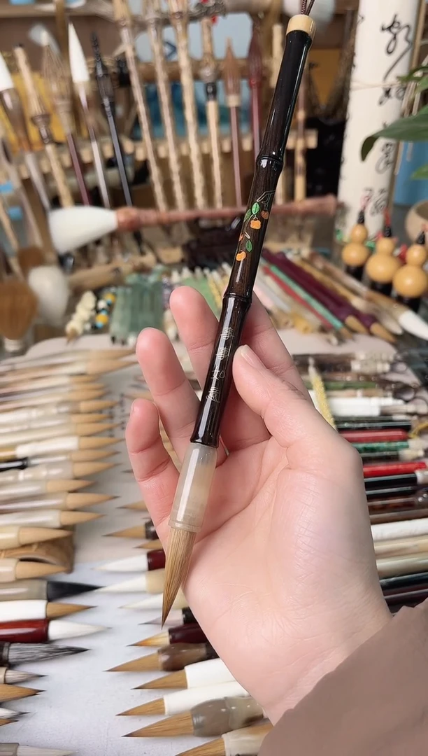 【清水试笔，拒绝蘸墨】墨琳笔庄毛笔1支柿柿如意狼毫