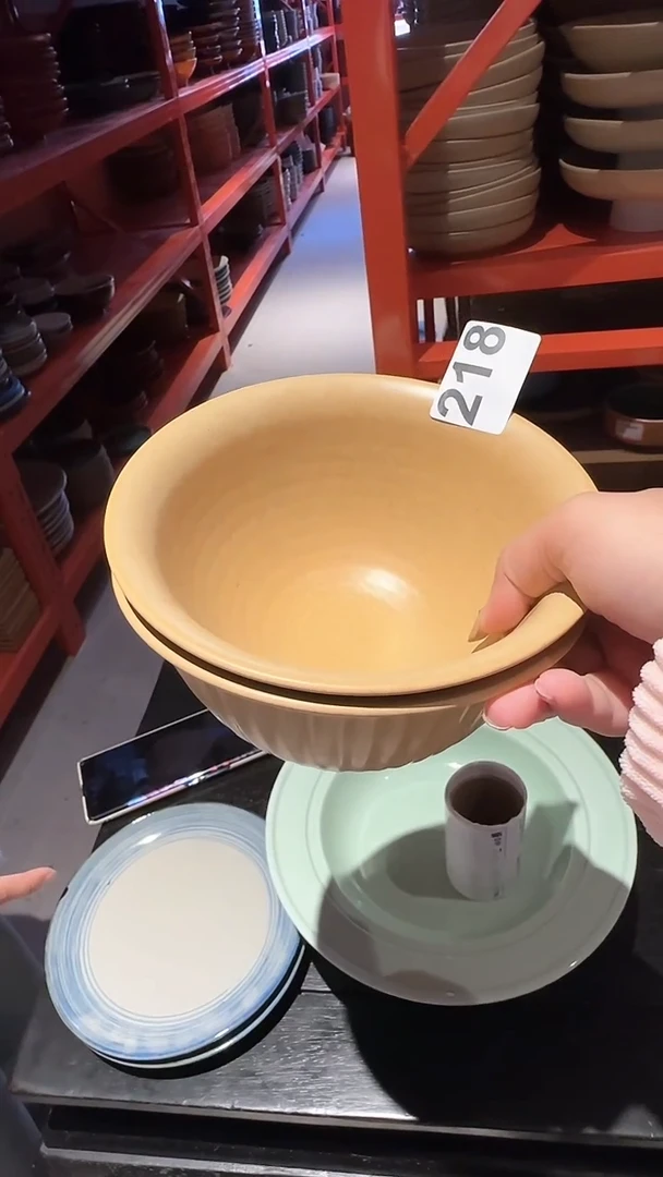 【闪购商品】碗218复古黄孔雀碗2只