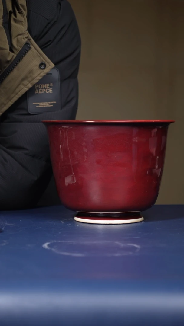 【闪购商品】摆件钧瓷玉石釉仰钟式花盆