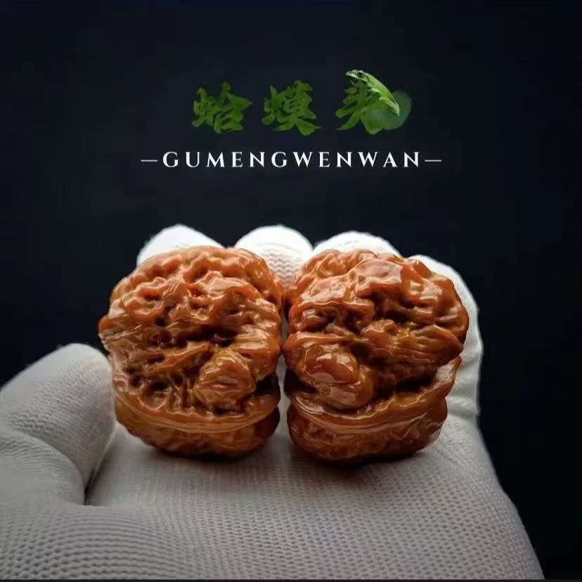 文玩核桃四座楼狮子头蛤蟆头盘玩收藏手把件精品涞水麻核桃