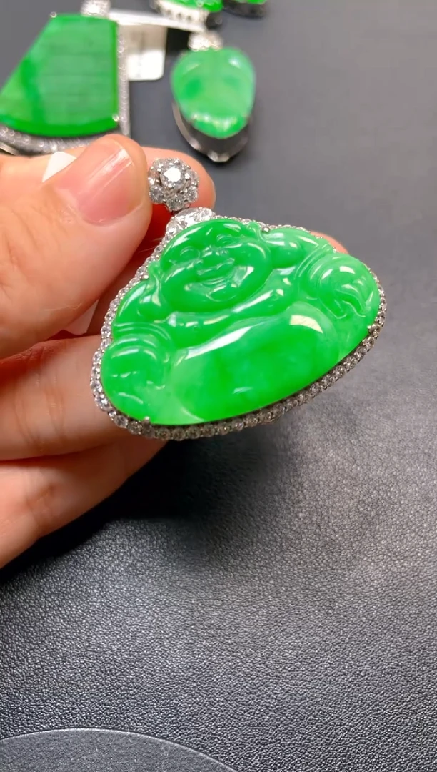 银S925镶嵌挂件翡翠dz1