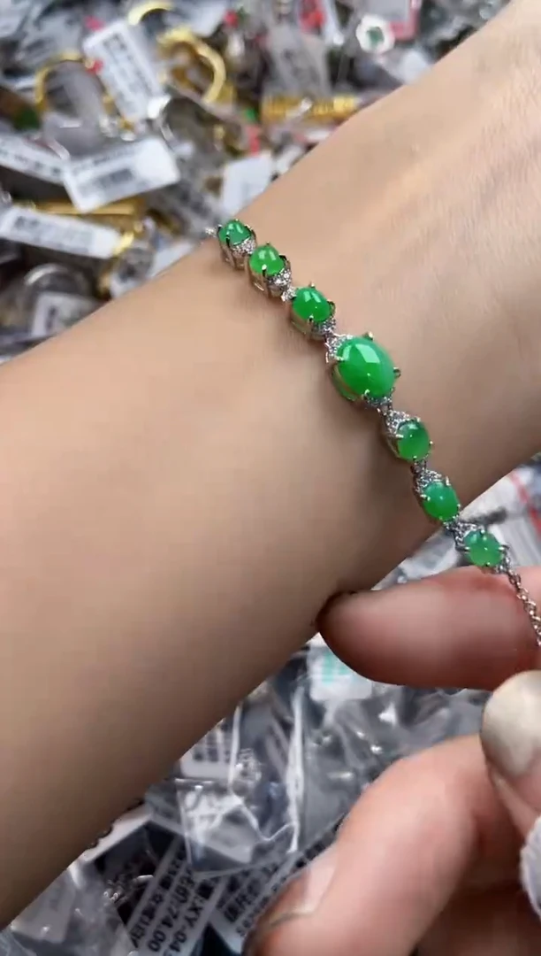 银S925镶嵌戒指翡翠11 11     1