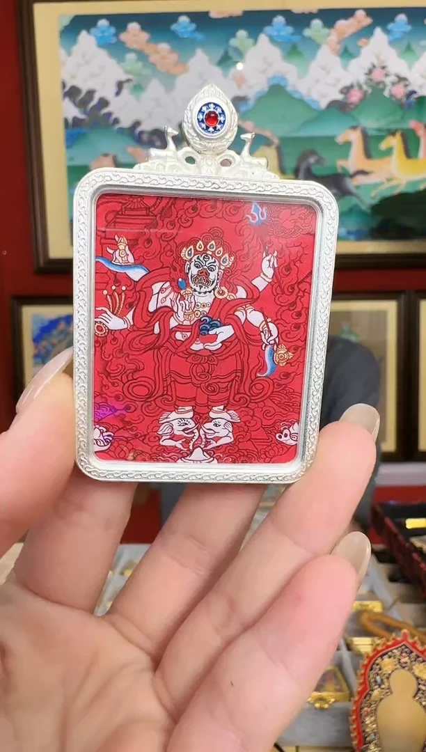 吊坠白六老师-热贡纯手绘-卓玛