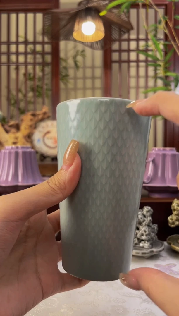 北溪堂-天青色龙鳞纹可乐杯