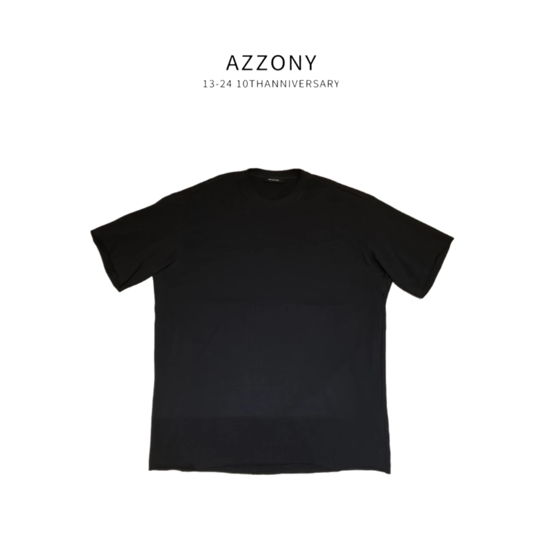 Az LongQuan 微卷黑tee 设计师新款百搭休闲tee XTWX2412099