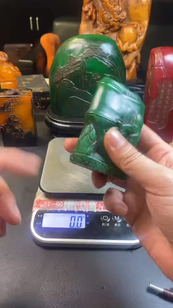 【闪购商品】寿山石印石绝绿竹节章