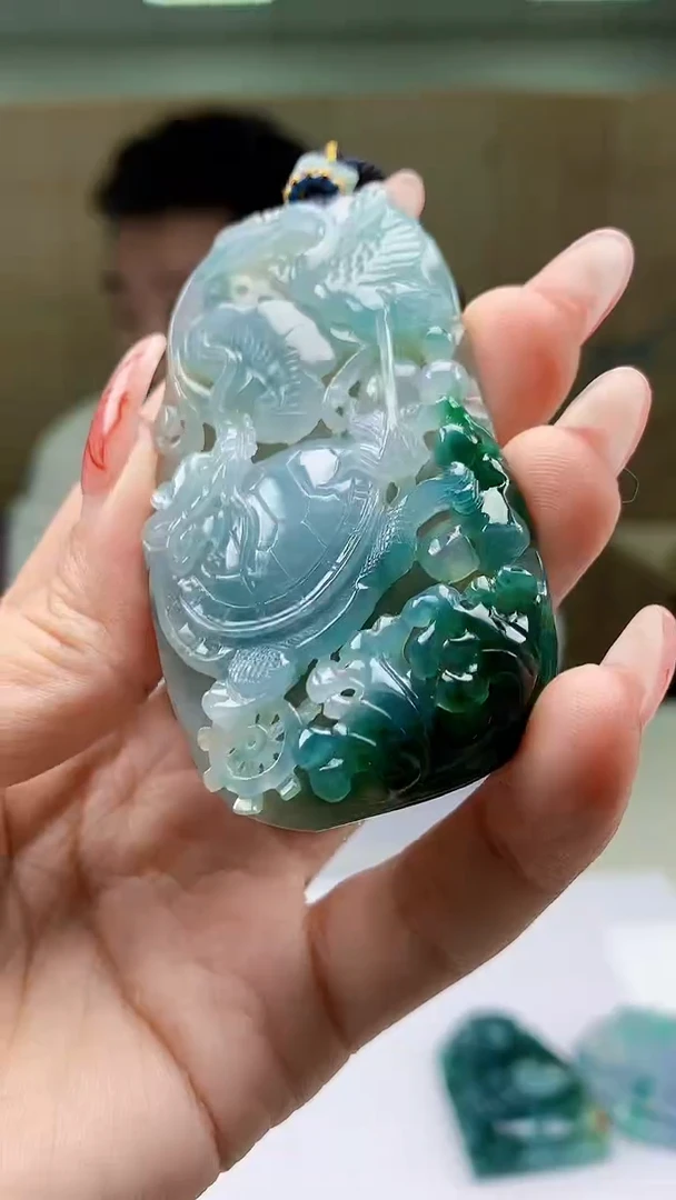 【闪购商品】定制翡翠未镶嵌5028ty-毛货挂件164