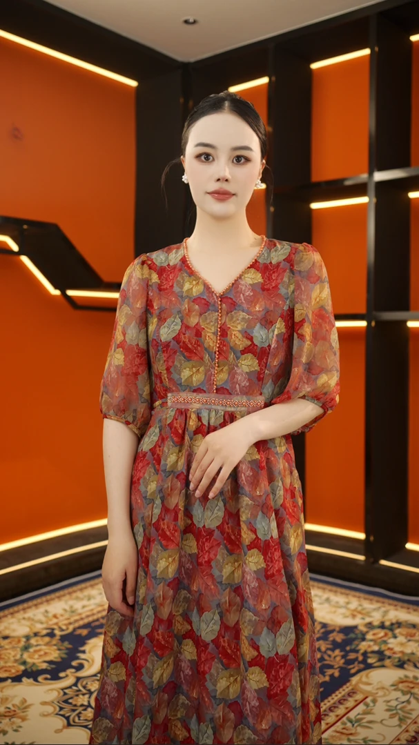 2025年夏季新款优雅气质显瘦收腰连衣裙【SN】