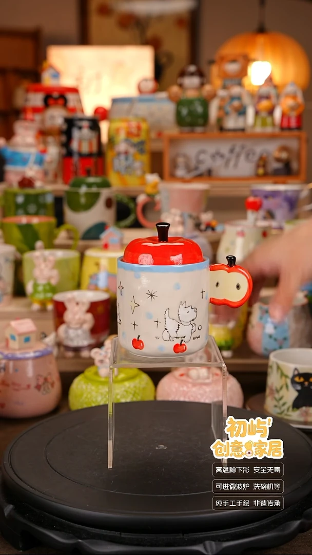 瓷初屿手工手绘陶瓷餐具健康釉下彩