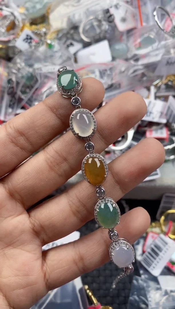 银S925镶嵌戒指翡翠111----8