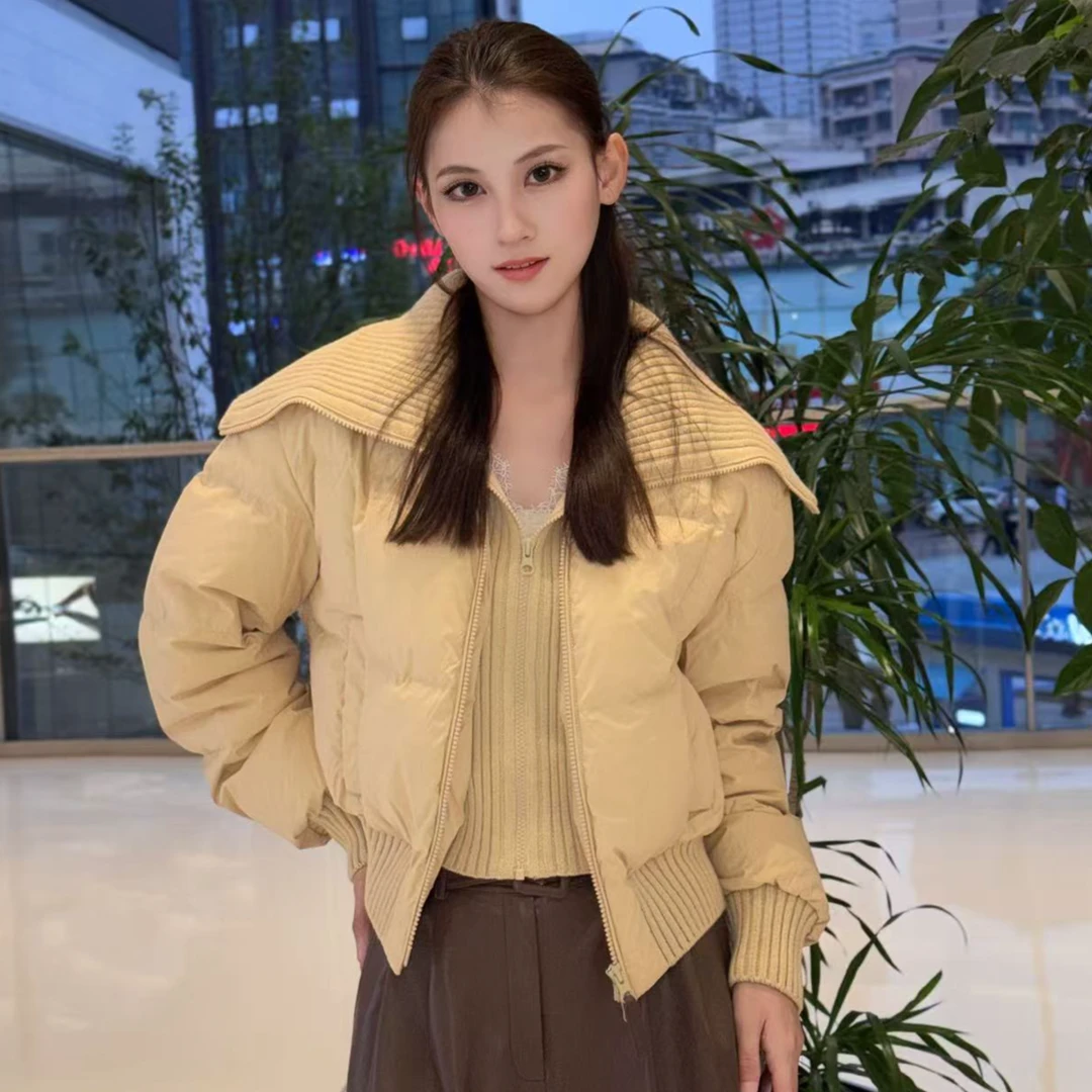 ELLASSAY歌力思2025冬季新款小黄鹅绒气质短款女EWW364L00500