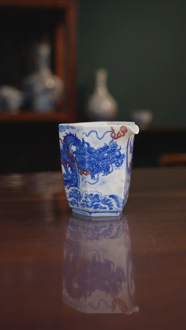 自成堂柴窑青花釉里红