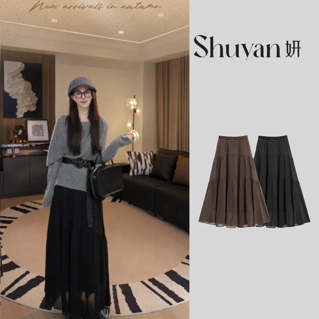 Shuyan妍【蛋糕芭蕾】满分莱赛尔天丝时尚蛋糕裙Q85246