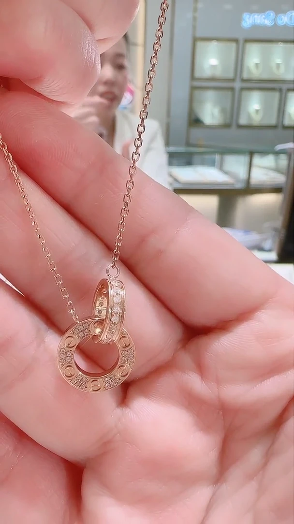 【闪购商品】钻石套链18K金镶嵌套链