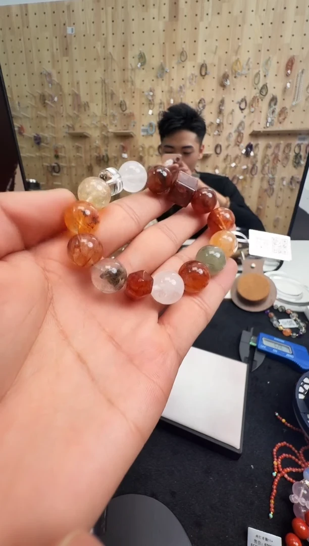 未镶嵌手链水晶村0194 约13-14mm