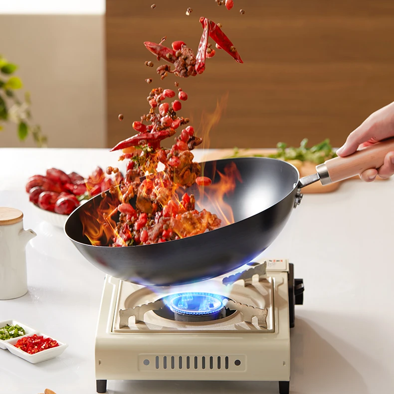 【丽丽专属】九阳铁锅精铁真不锈炒锅无涂层家用