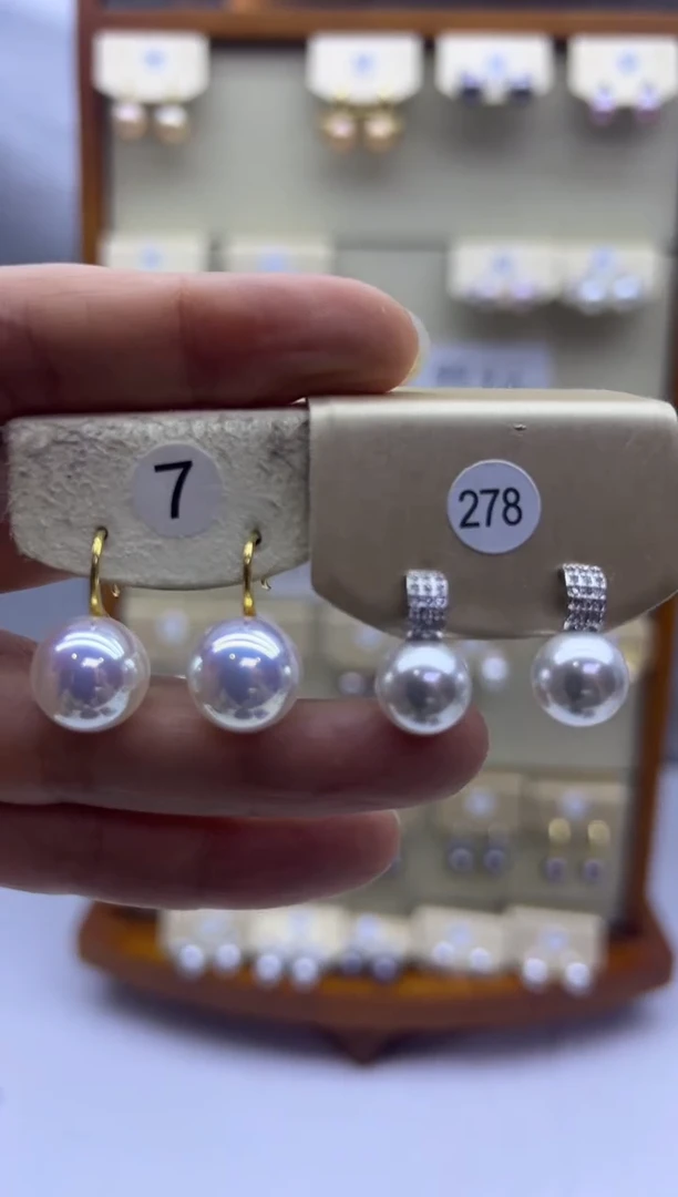 未镶嵌耳饰淡水珍珠7+278