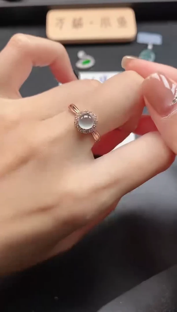 银S925镶嵌戒指翡翠51151