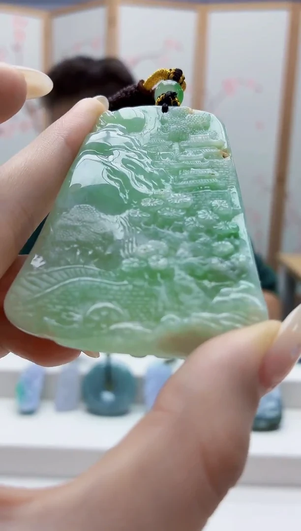 未镶嵌定制翡翠雨***…5175jw-毛货挂件