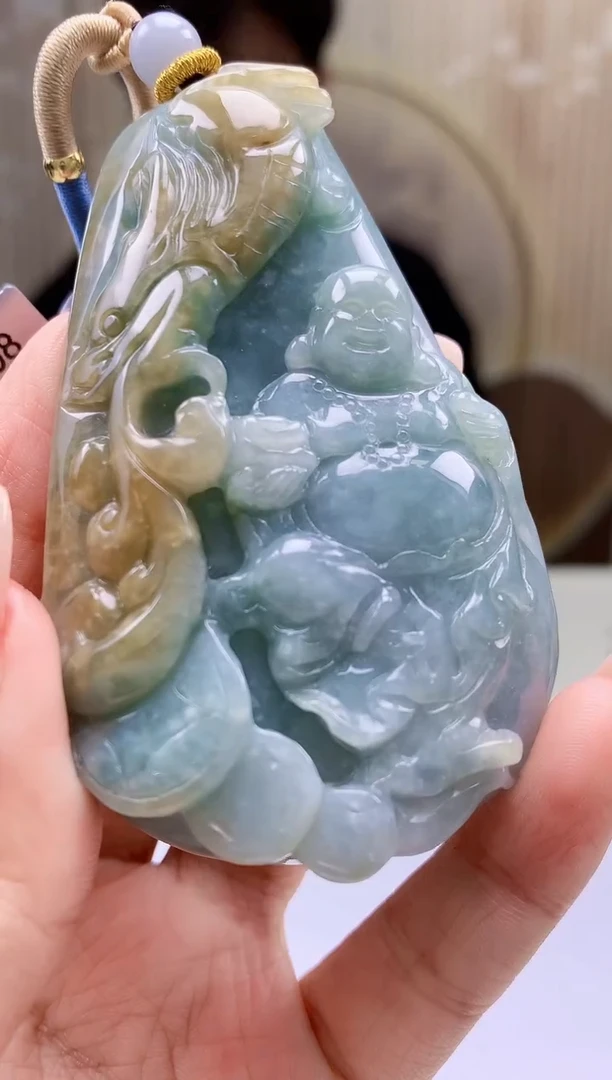 定制翡翠未镶嵌4688xx-毛货挂件32