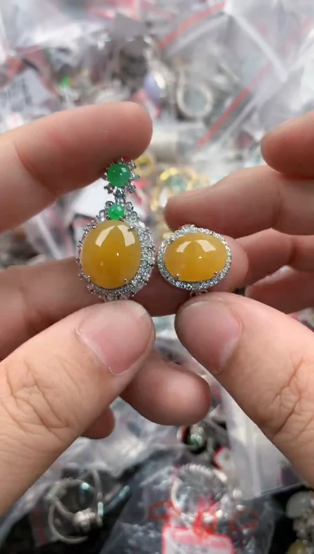 银S925镶嵌戒指翡翠12    12     9