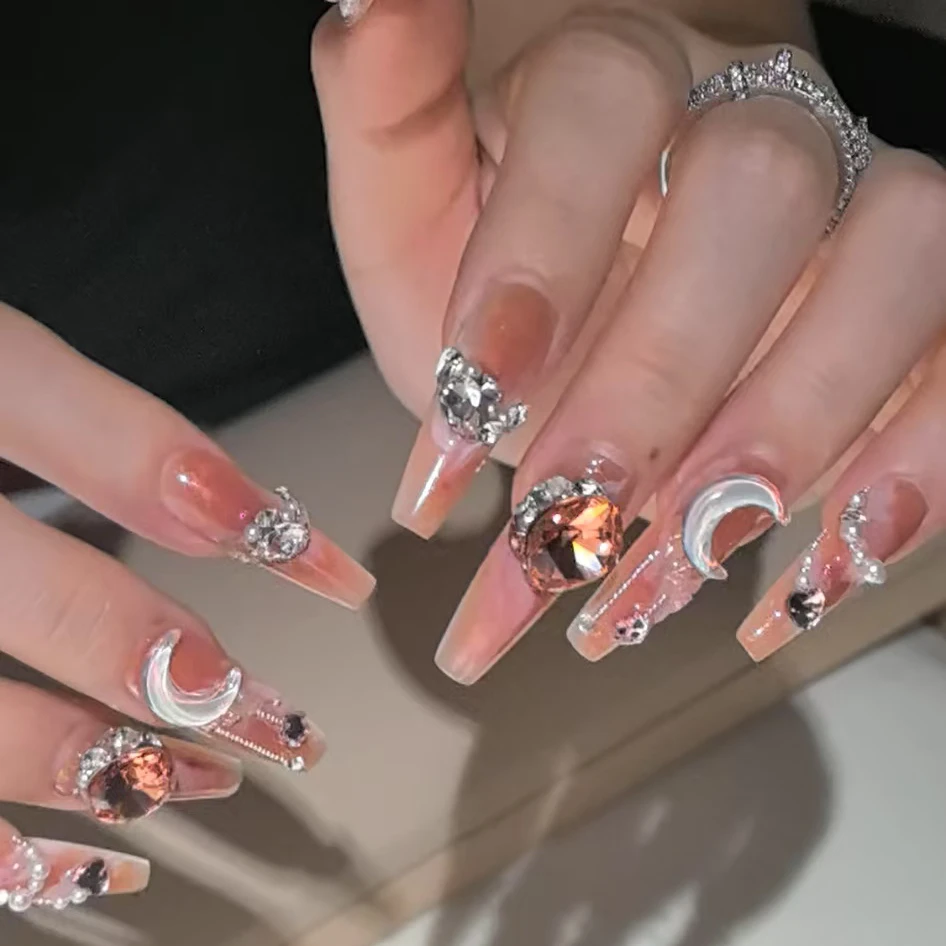 【橘子海】东洲水莲红钻 巨闪 水彩晕染 喜欢橙色系可以冲（10片装）