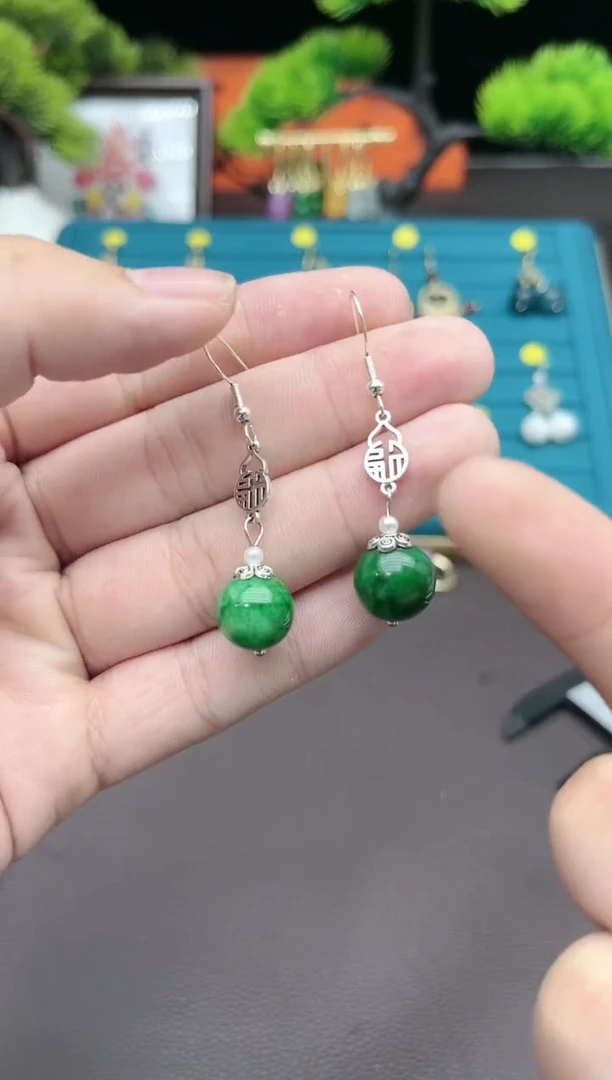 【闪购商品】玛瑙/玉髓耳钉银S925镶嵌308000