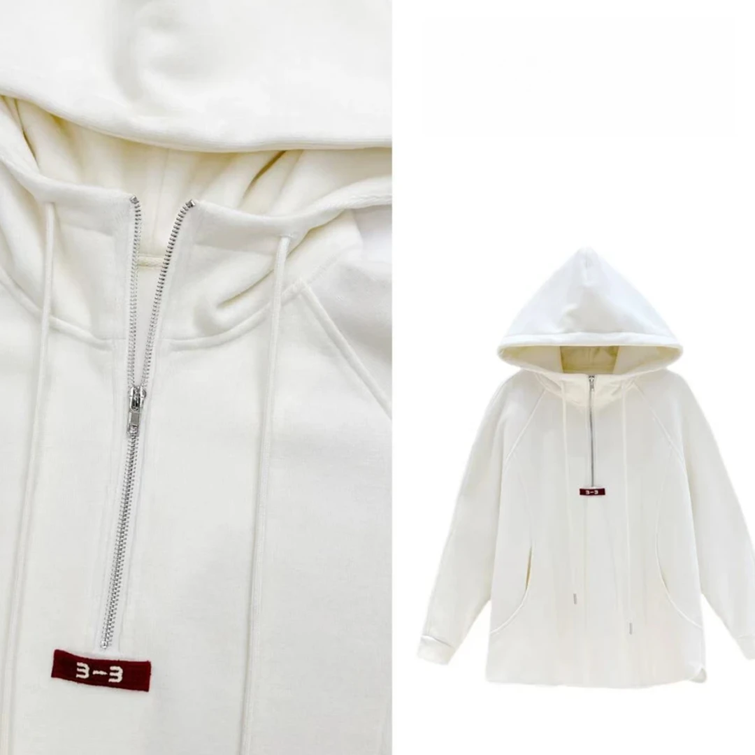 熙薇加绒连帽卫衣【白露落霜】冬季新款时尚休闲上衣