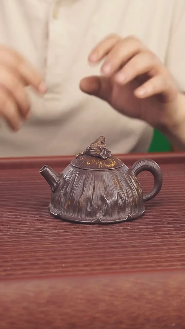 茶壶紫砂150cc顾氏手工紫砂