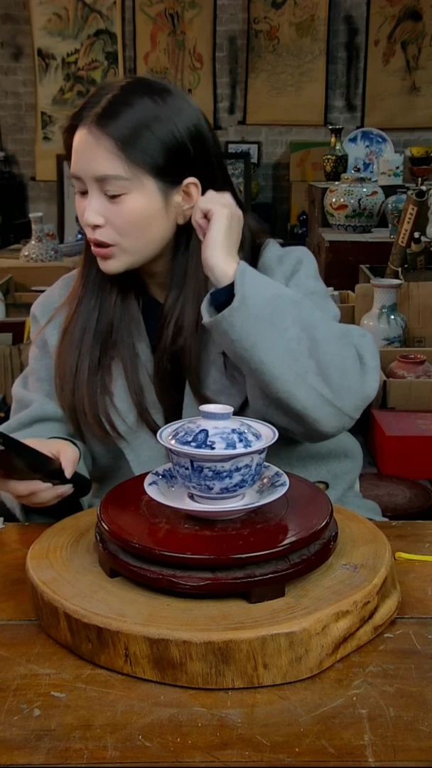 摆件陶景德镇陶瓷摆件稀土童子三才