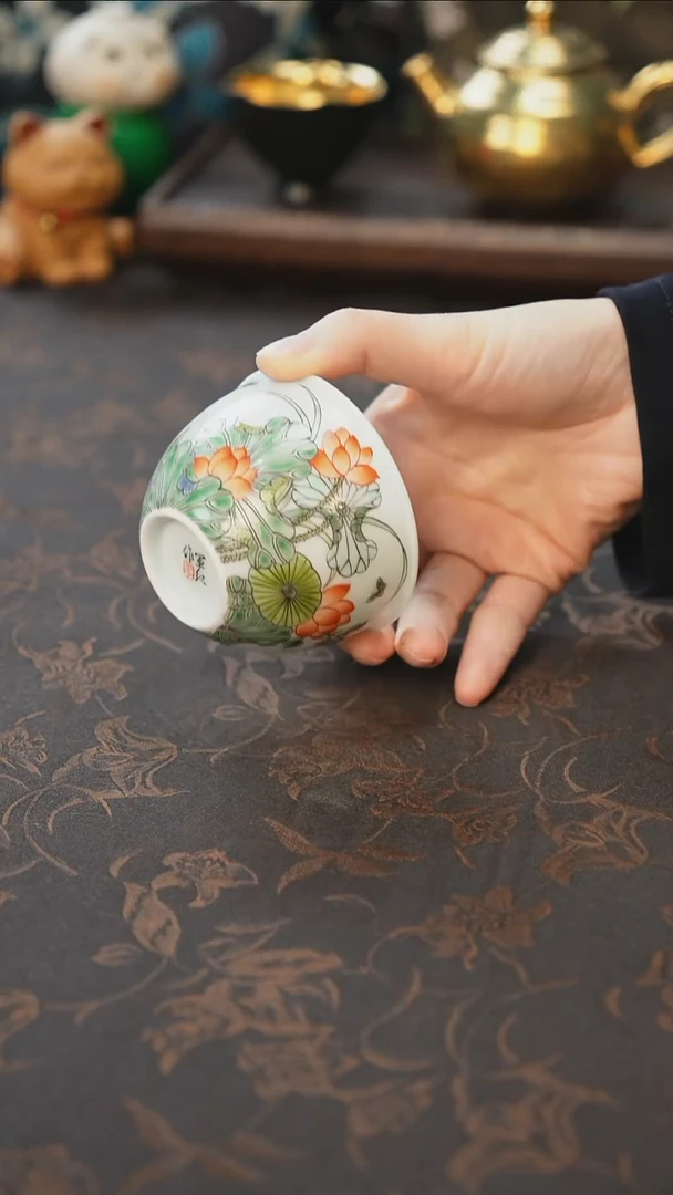 杯景德镇陶瓷杯碗柴烧多人