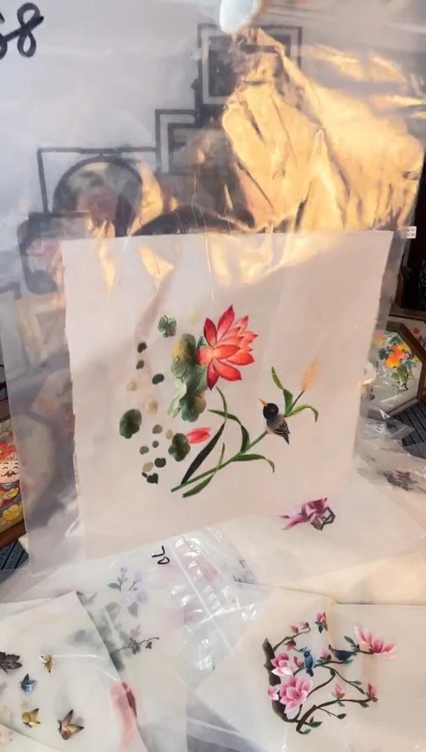 织绣纯手工苏绣双面绣绣布88