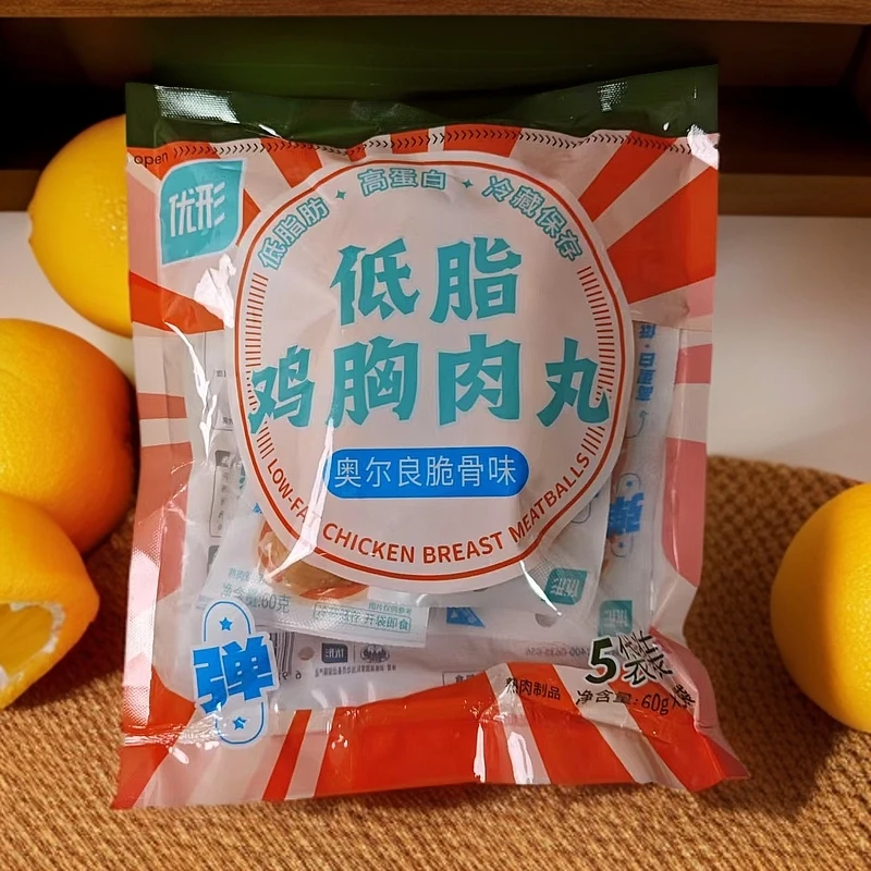 300g*3包-优形低脂鸡胸肉丸奥尔良脆骨味【日期到25年6月11日】