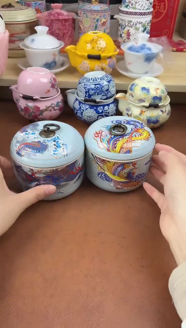 陶陶瓷茶具摆件旅行套组