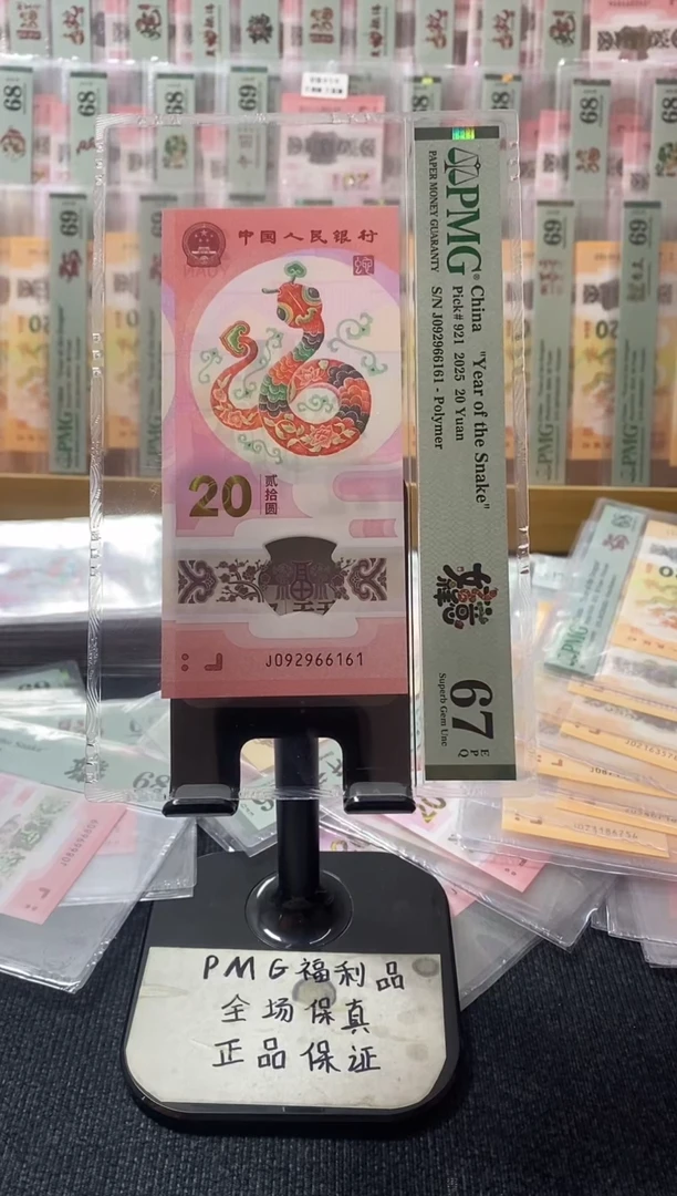 塑料蛇钞pmg67分朦胧号 J-092966161