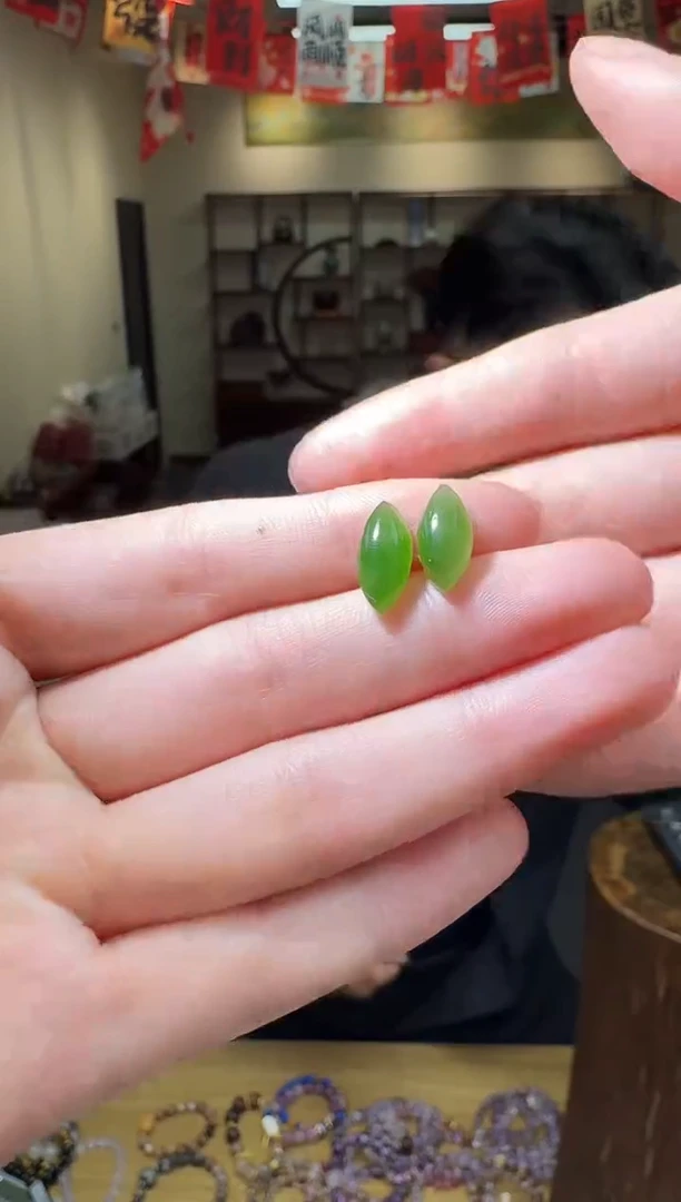 银S925镶嵌和田玉耳饰多样性发一件 532