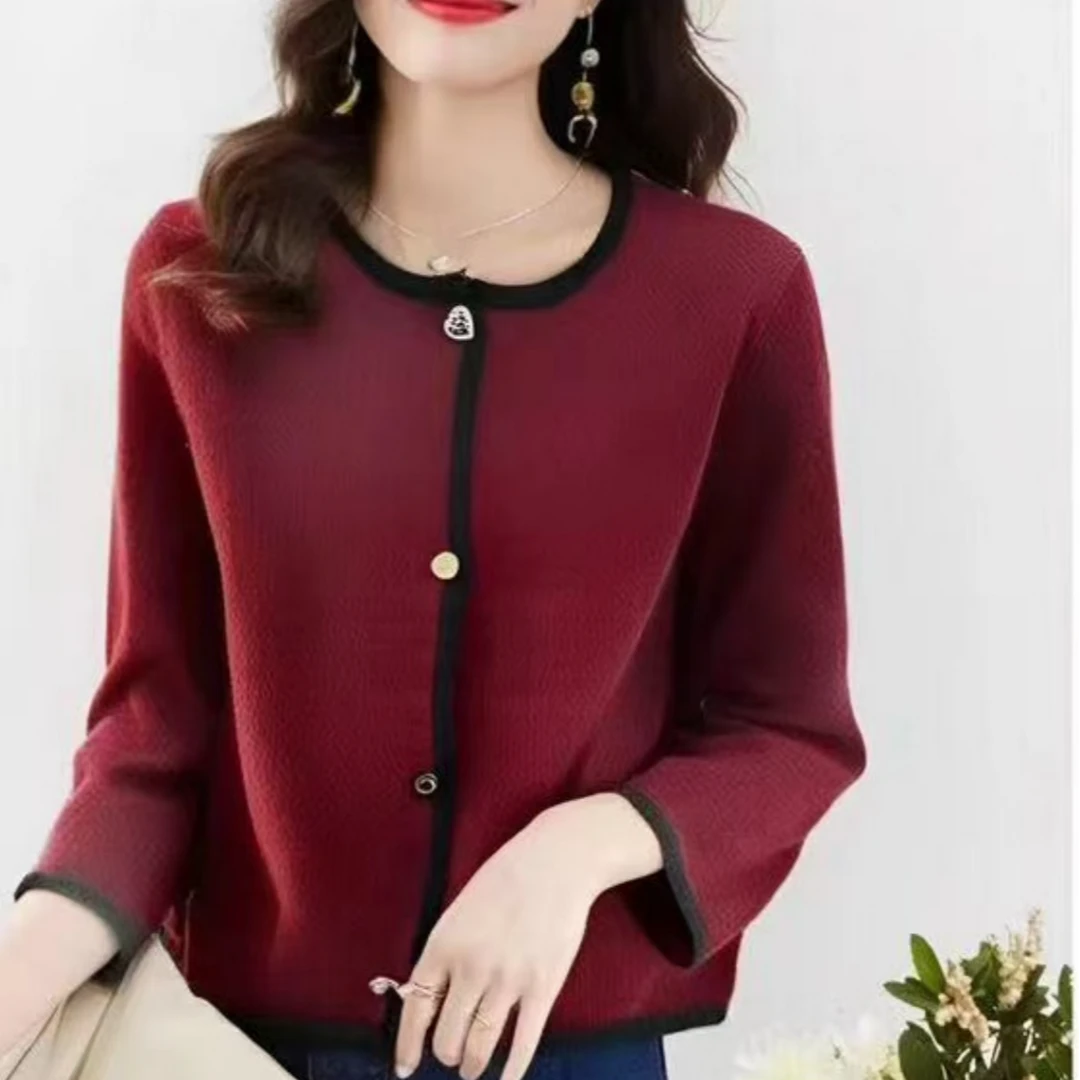 108#小香风长袖针织衫圆领开衫37