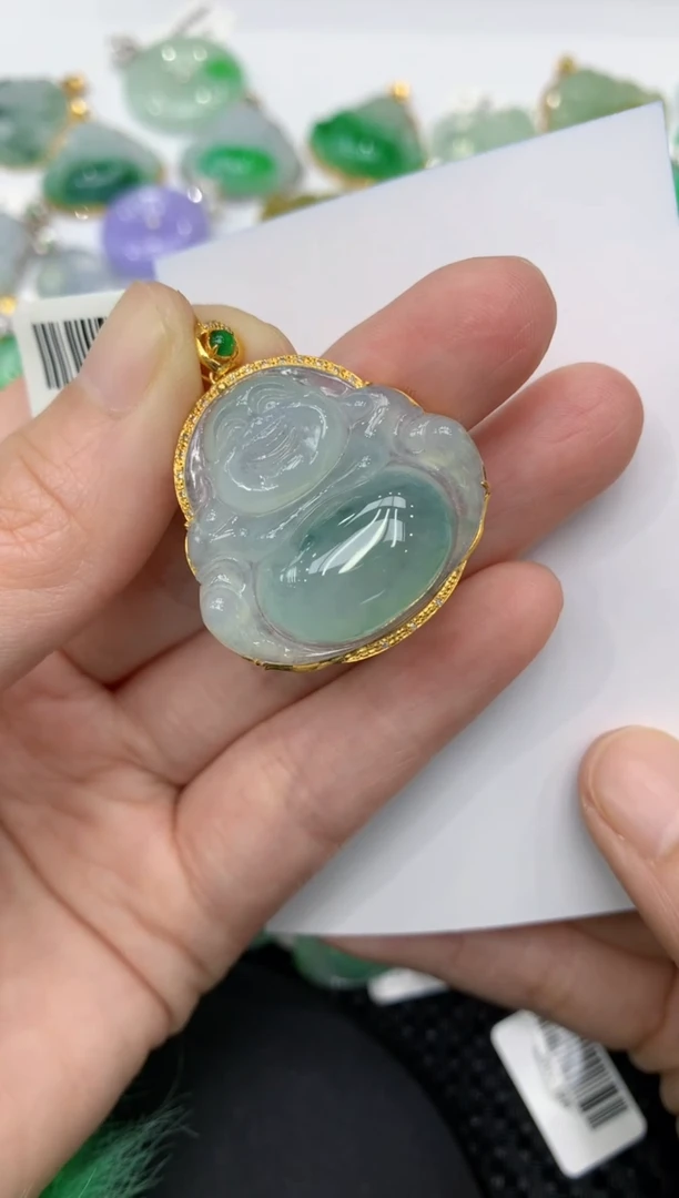 【闪购商品】翡翠颈饰18K金镶嵌11111111