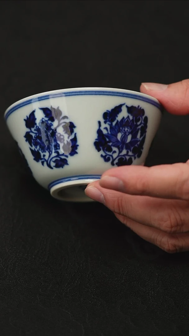 元黛工坊团花缸杯