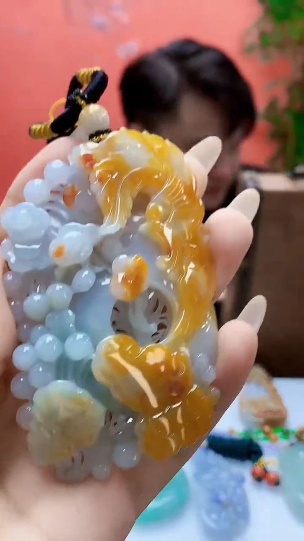 未镶嵌定制翡翠5060ty-毛货挂件208