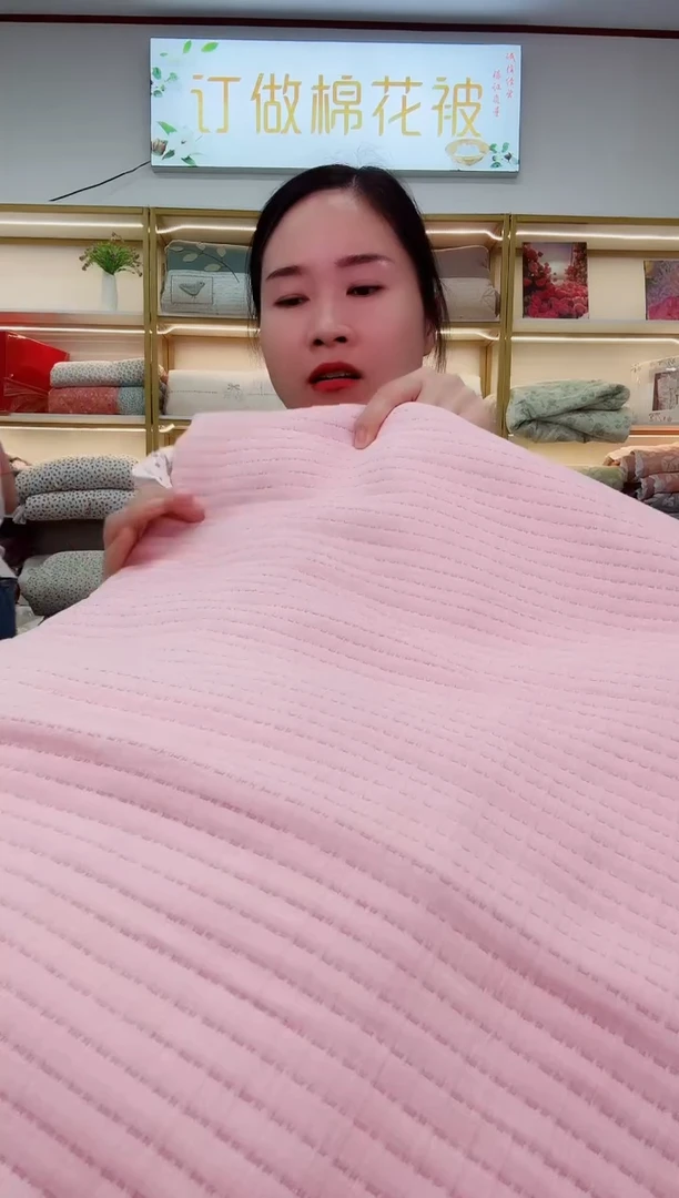 高品质棉麻秋冬床盖三件套