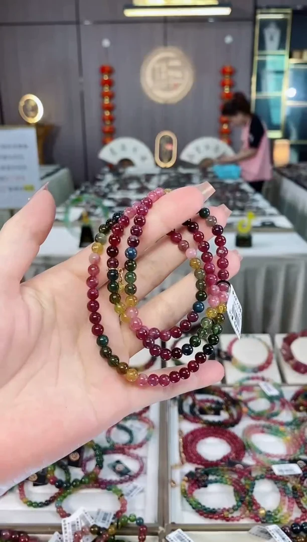 未镶嵌老矿碧玺三圈手串5mm+碧玺hon多样性发一条