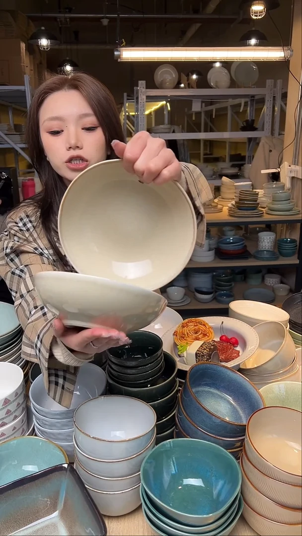 瓷18【瑕疵】外贸尾货窑变釉下彩