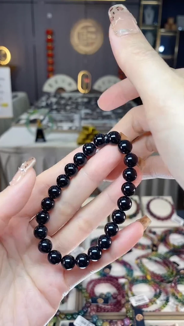 未镶嵌老矿碧玺单圈手串8mm+碧玺dan多样性发货一条