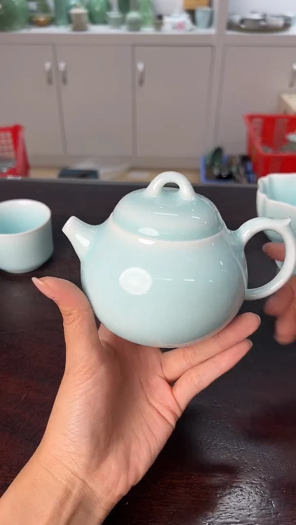 龙泉云间青瓷小米茶器