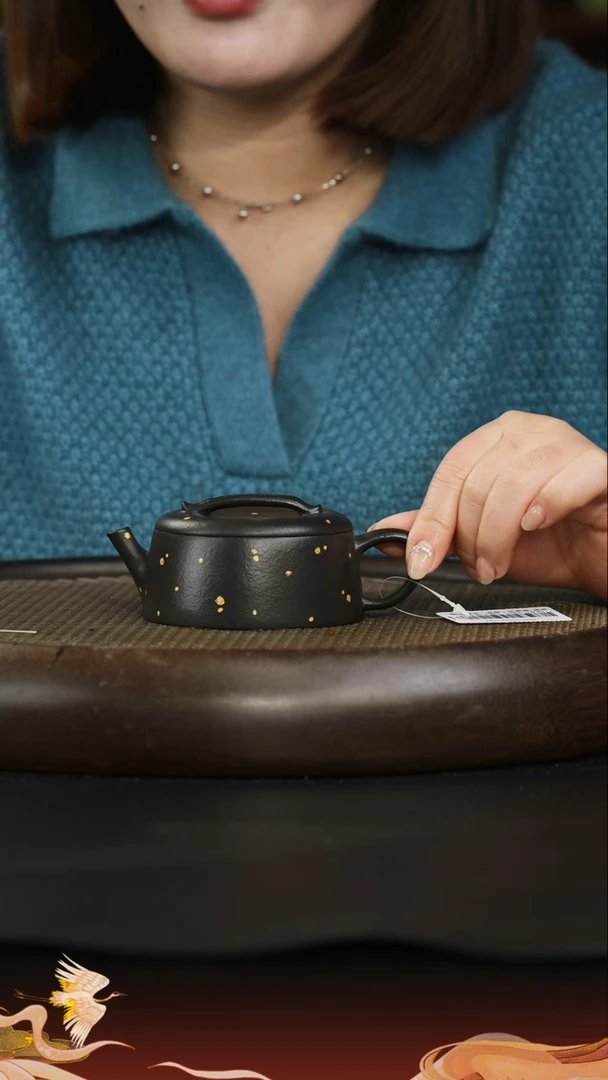 茶壶紫砂墨玉玄窑 还原烧 一片瓦 200cc左右