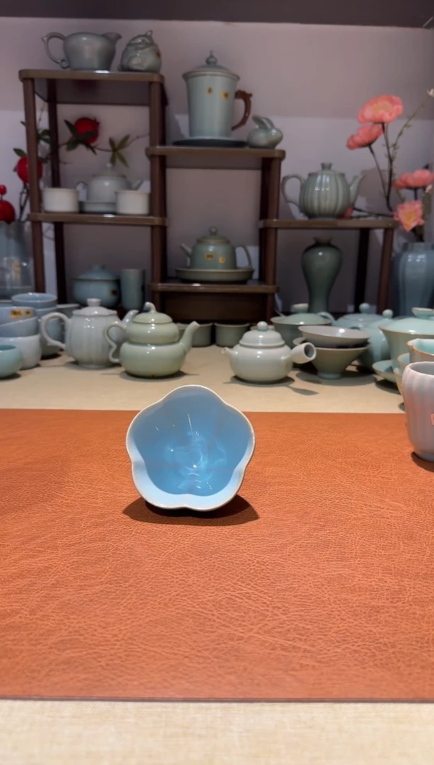 其他018梅花杯 主人杯品茗杯 天青釉一级精品一