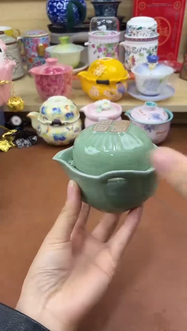 陶陶瓷茶具摆件旅行套组