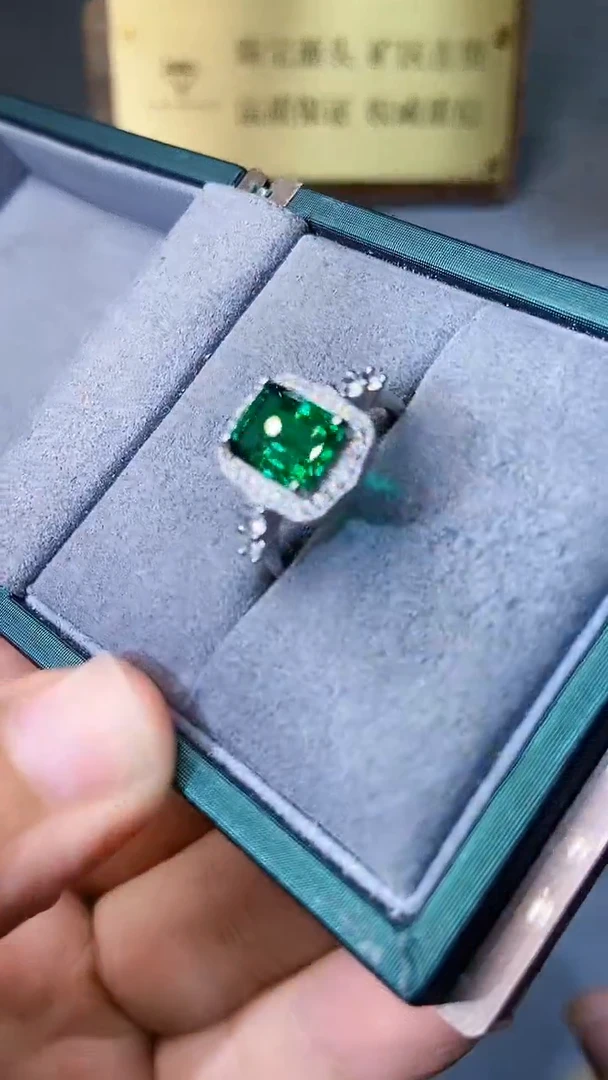 【闪购商品】透辉石戒指银S925镶嵌354